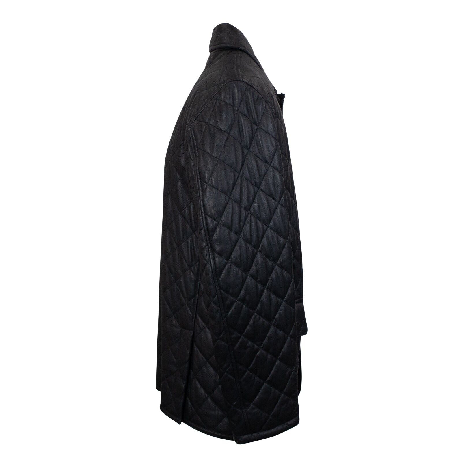 Black Diamond Quilted Button Down Shirt