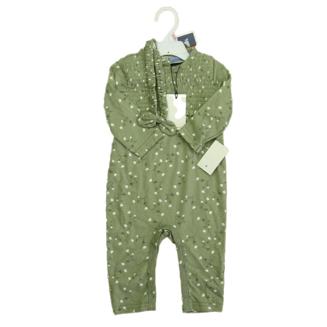 7 for all Mankind Girls Green Floral Long Sleeve Outfit 7805873881148