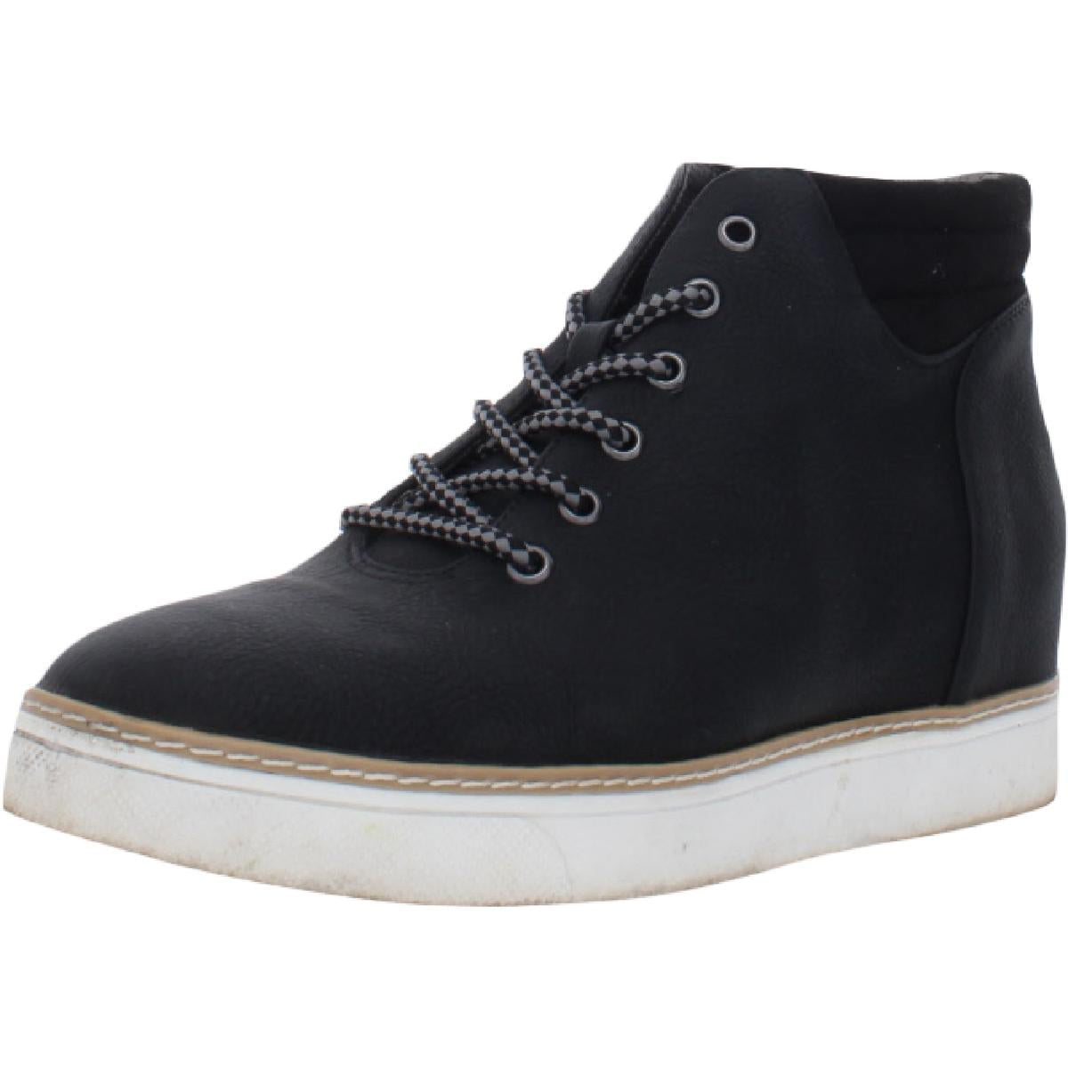 Dr. Scholl's Into Groove Faux Leather Lace-Up Wedge Oxford Booties