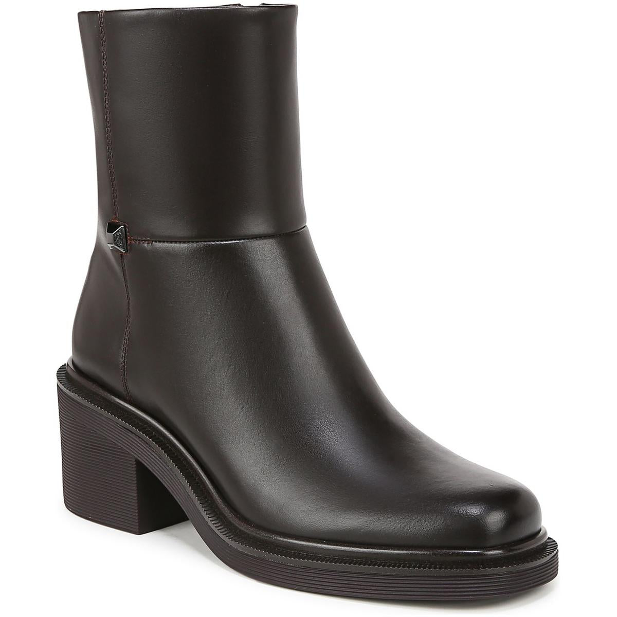 Kyra Leather Zipper Mid-Calf Boots