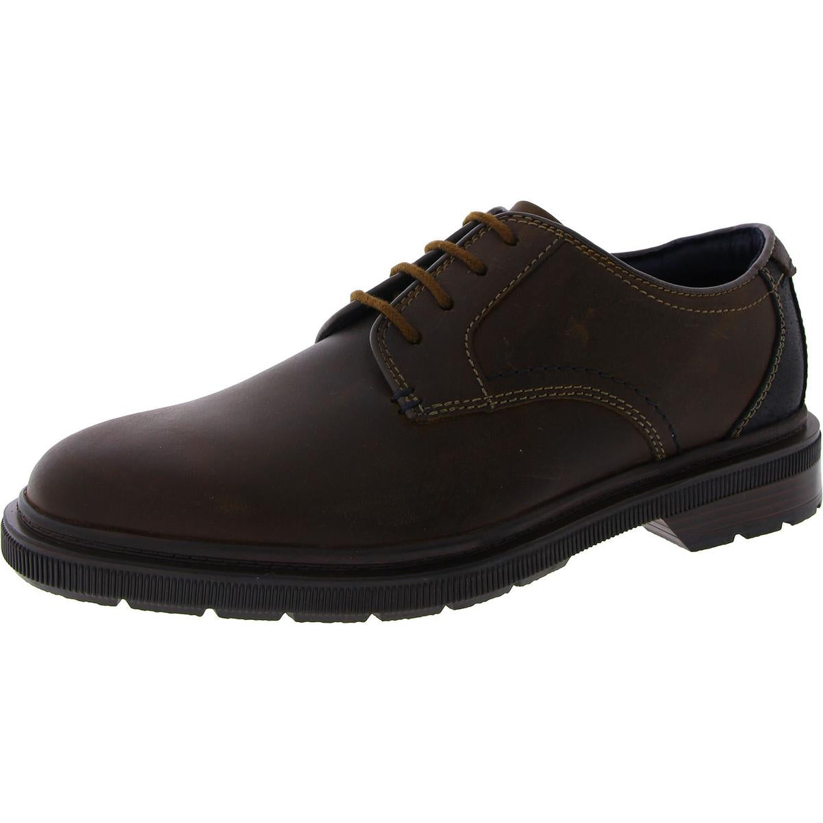 Burchill Derby Leather Round Toe Derby Shoes