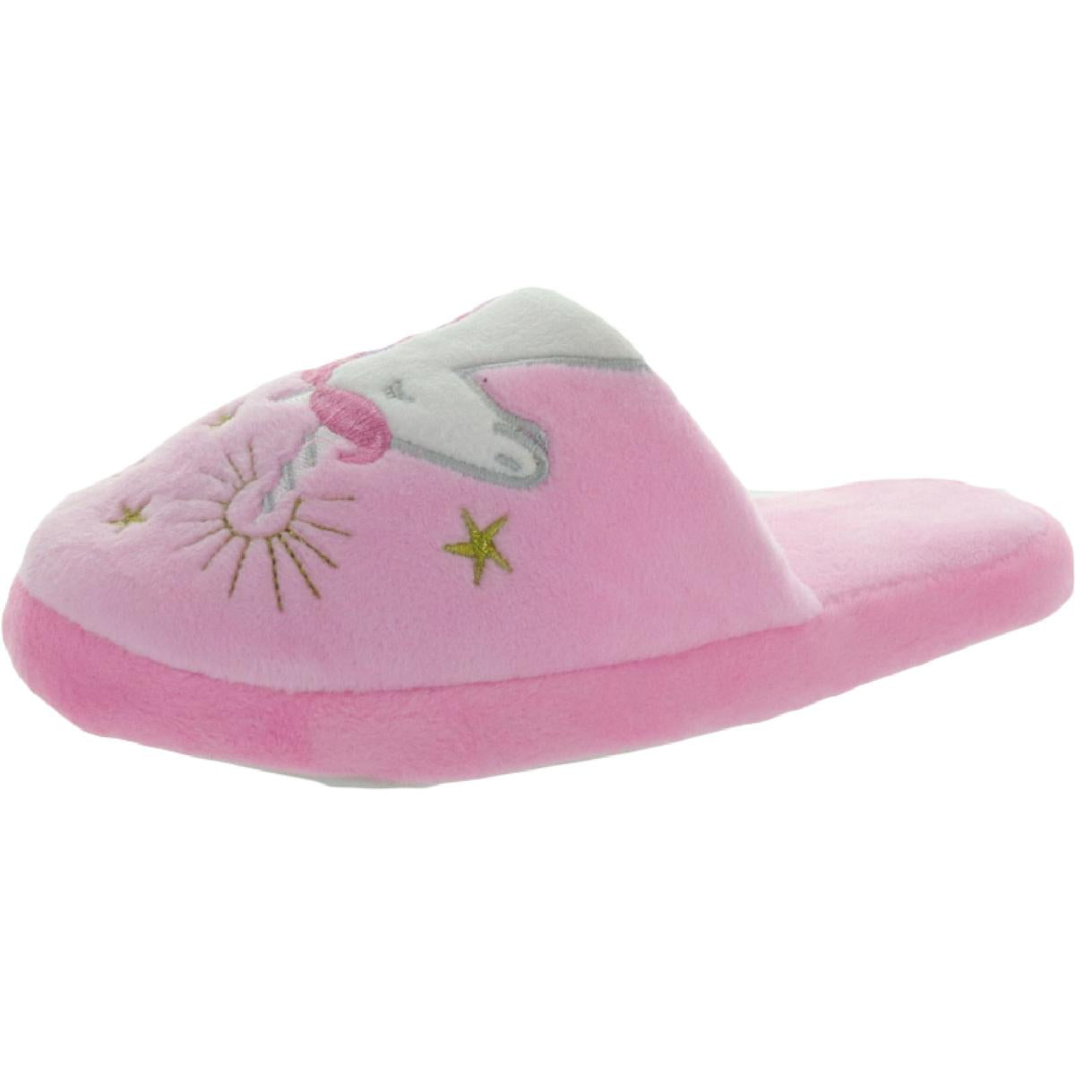 Girl's Plush Printed Slide Slippers with Matching Box