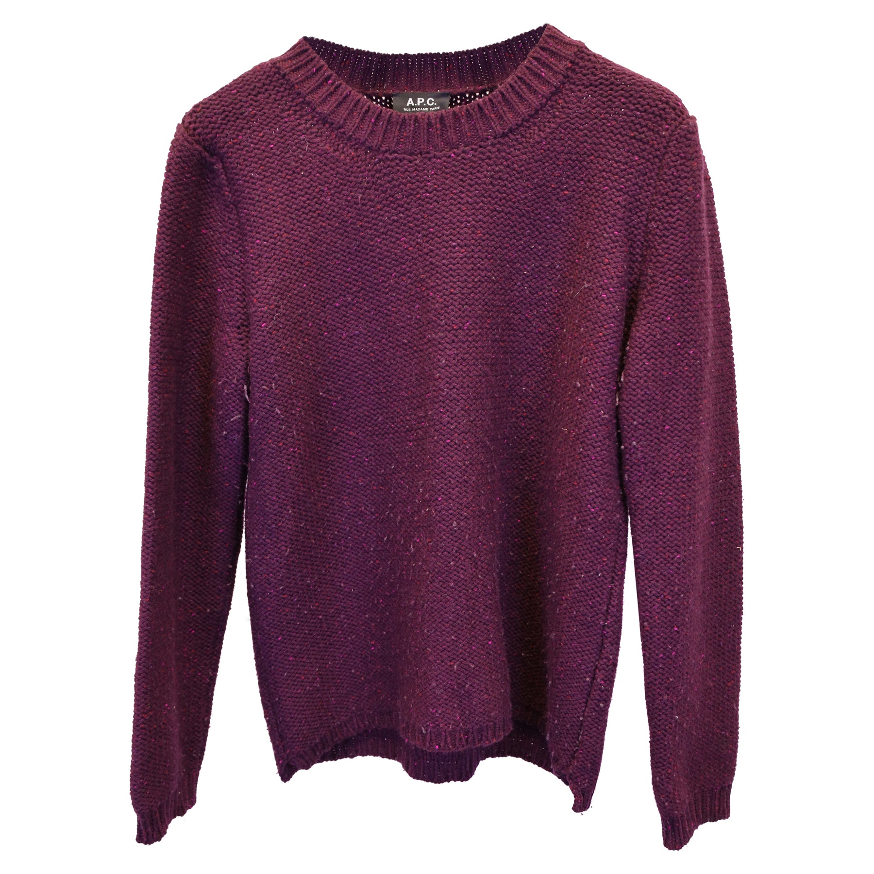 A.P.C. Crewneck Sweater in Purple Wool 7748729307196