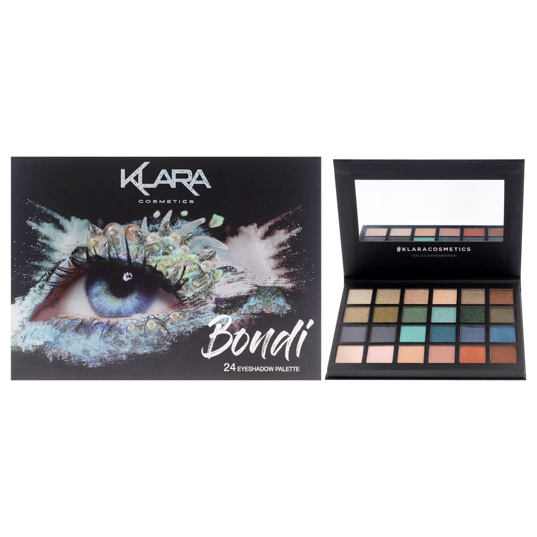 24 Eyeshadow Palette - Bondi by Klara for Women - 1.68 oz Eye Shadow 7832196415548