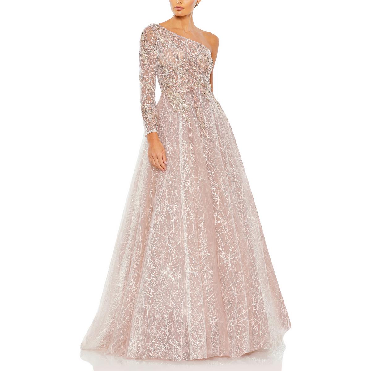 Embellished Tulle Evening Dress