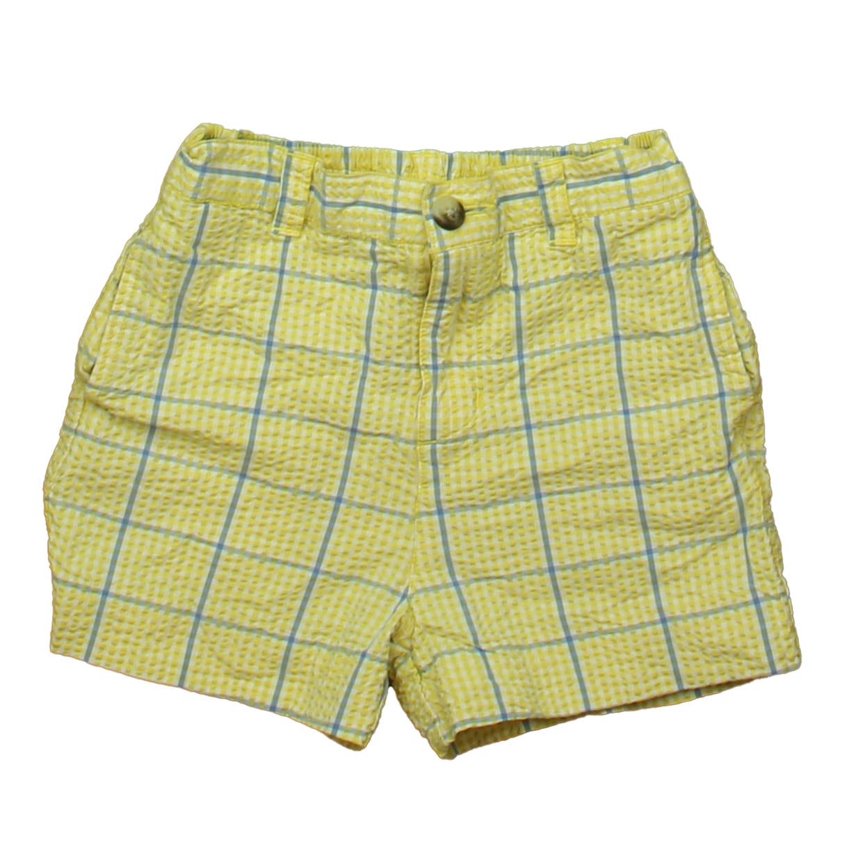 Ralph Lauren Boys Yellow | Blue Plaid Shorts 7805962158140
