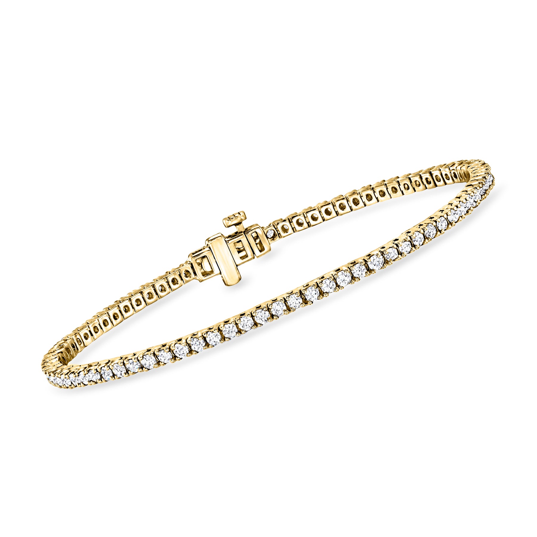 Ross-Simons Lab-Grown Diamond Tennis Bracelet in 18kt Gold Over Sterling 7231382552636