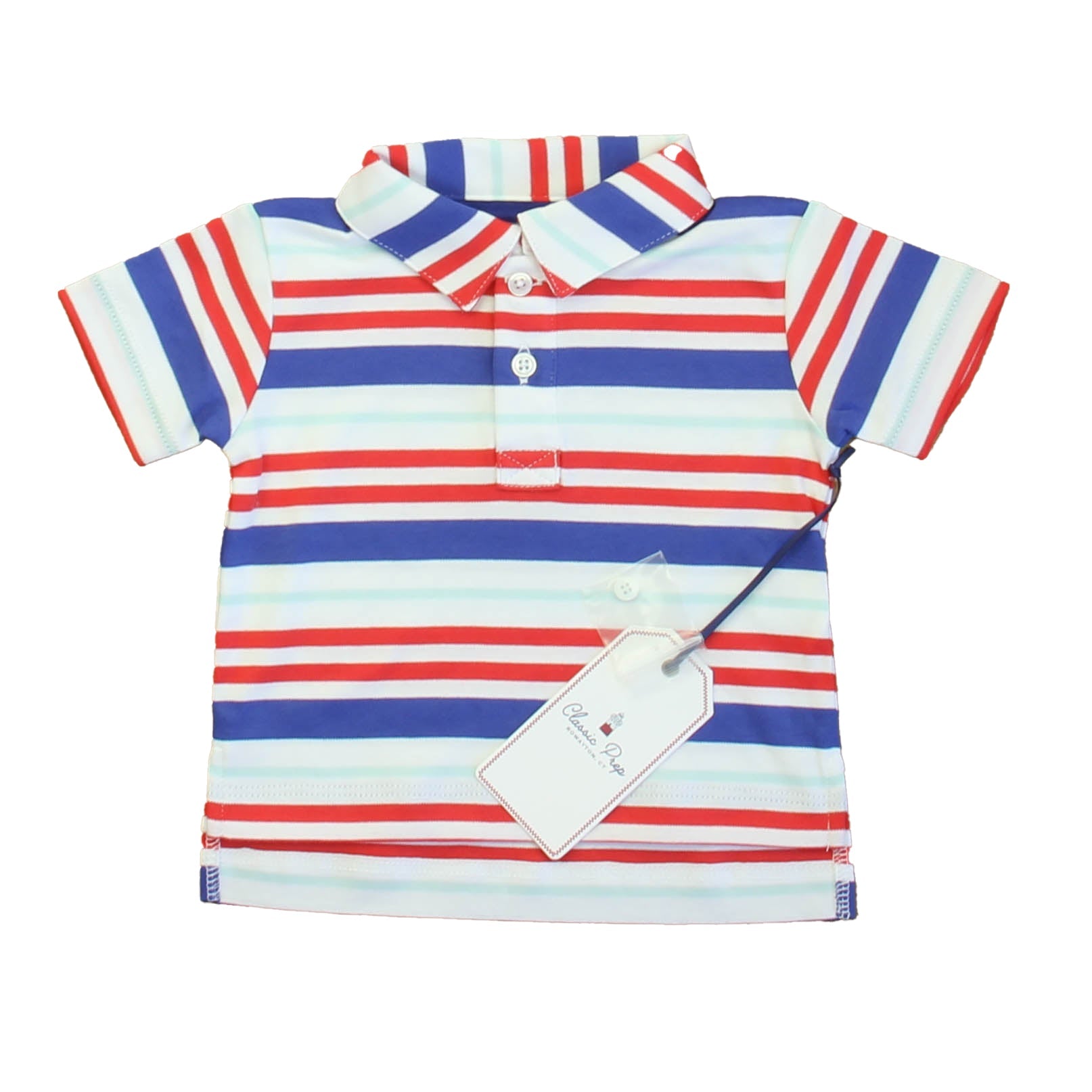 Classic Prep Boys Bittersweet Multistripe Polo Shirt Size: 6-9 Months 7805895180348