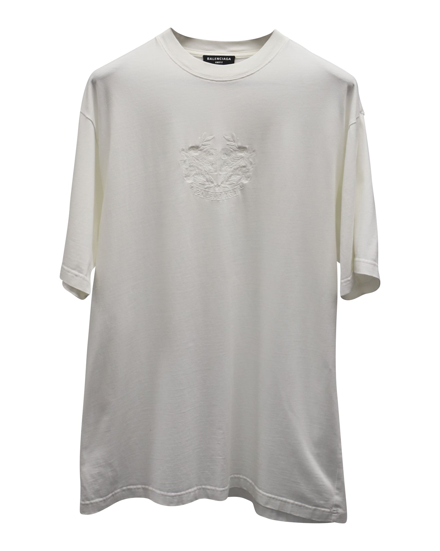 Balenciaga Lion's Laurel T-shirt in White Cotton 7733679259708