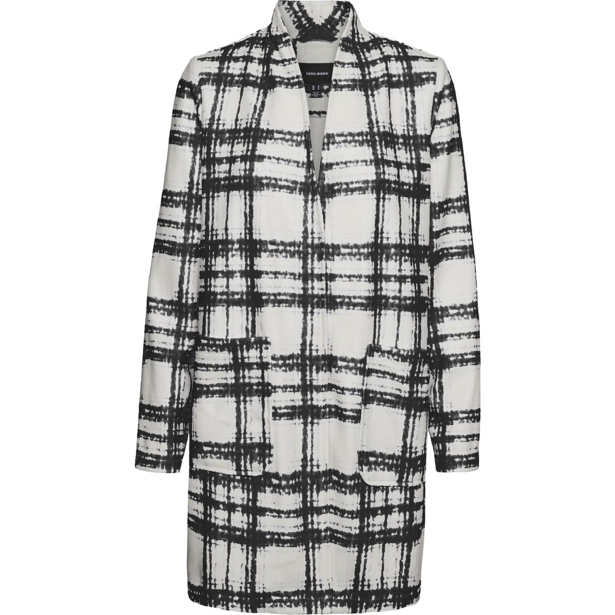 Brushed Freja Plaid Print Mid-Length Jacket