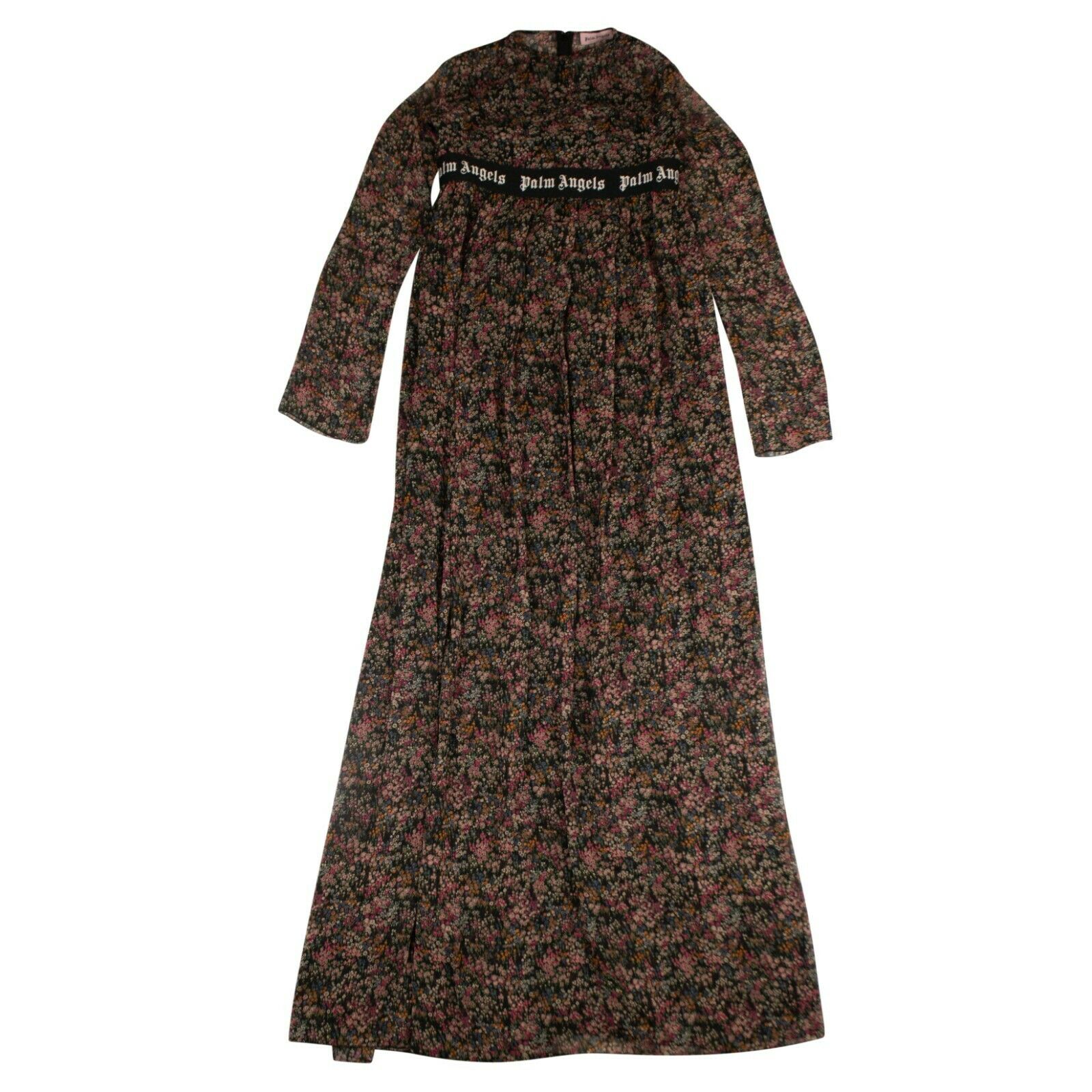 Long Floral Logo Dress