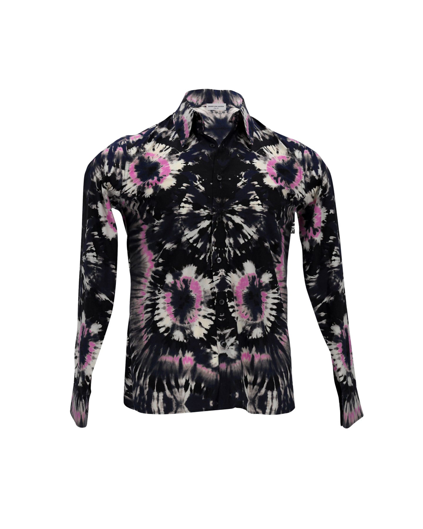 Dries Van Noten Tie-Dye Shirt in Multicolor Cotton 7748670849084