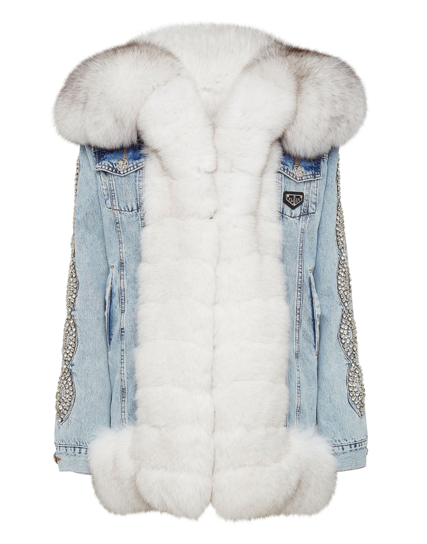 Denim Jacket Crystal Cable 7676521381948