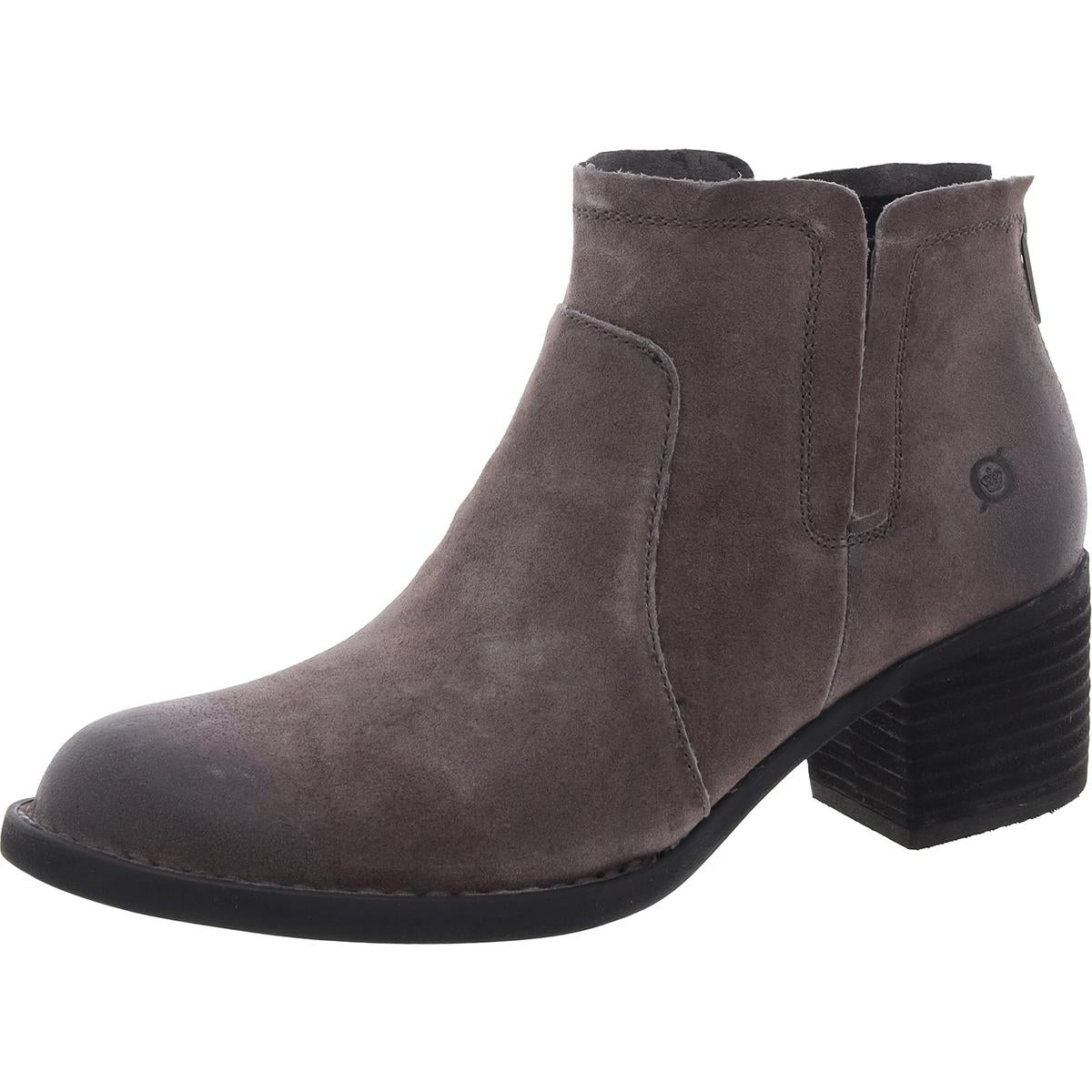 Reece Zipper Nubuck Ankle Boots