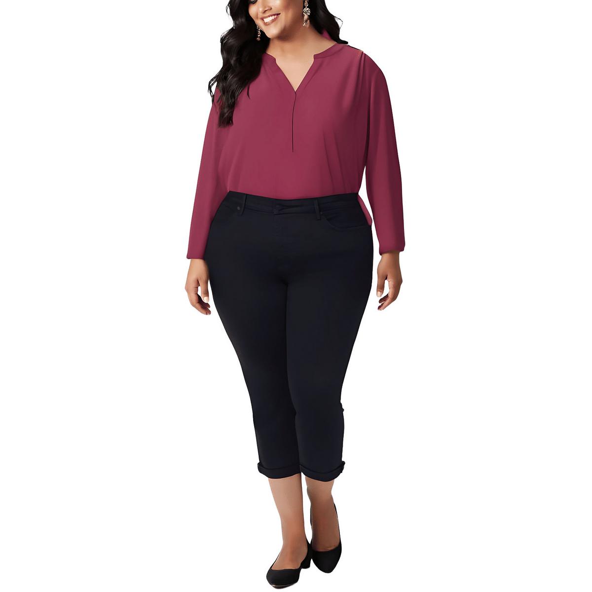 Plus Chloe Denim High Rise Capri Jeans