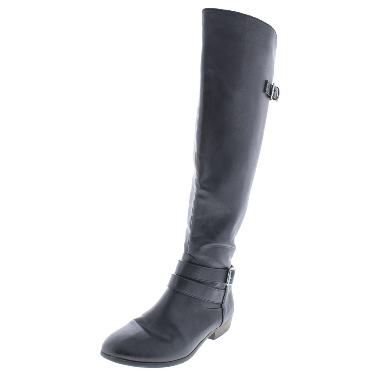 Carleigh Faux Leather Knee-Length Riding Boots