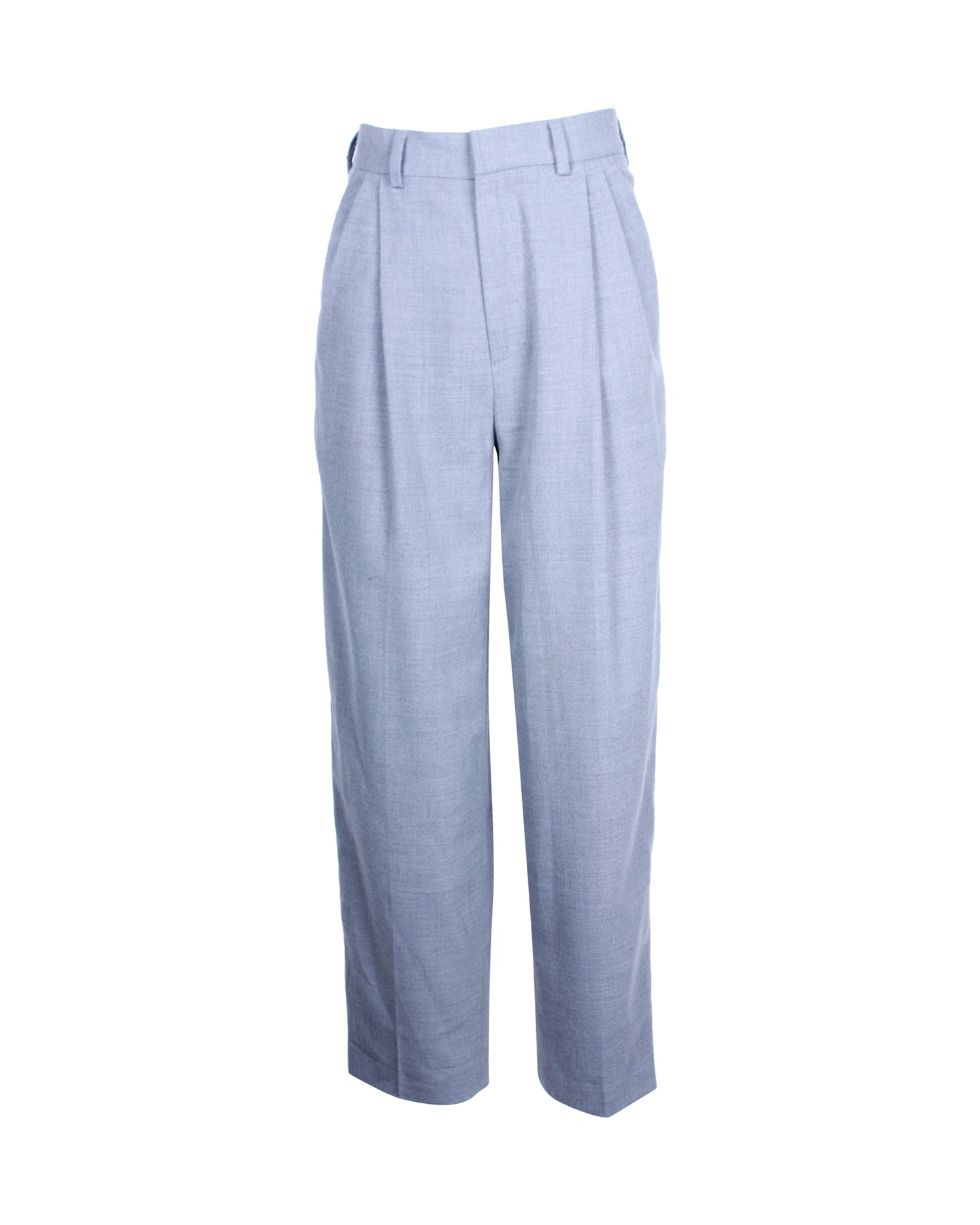 Alexander McQueen Tapered Trousers in Gray Polyester Wool 7748687757372