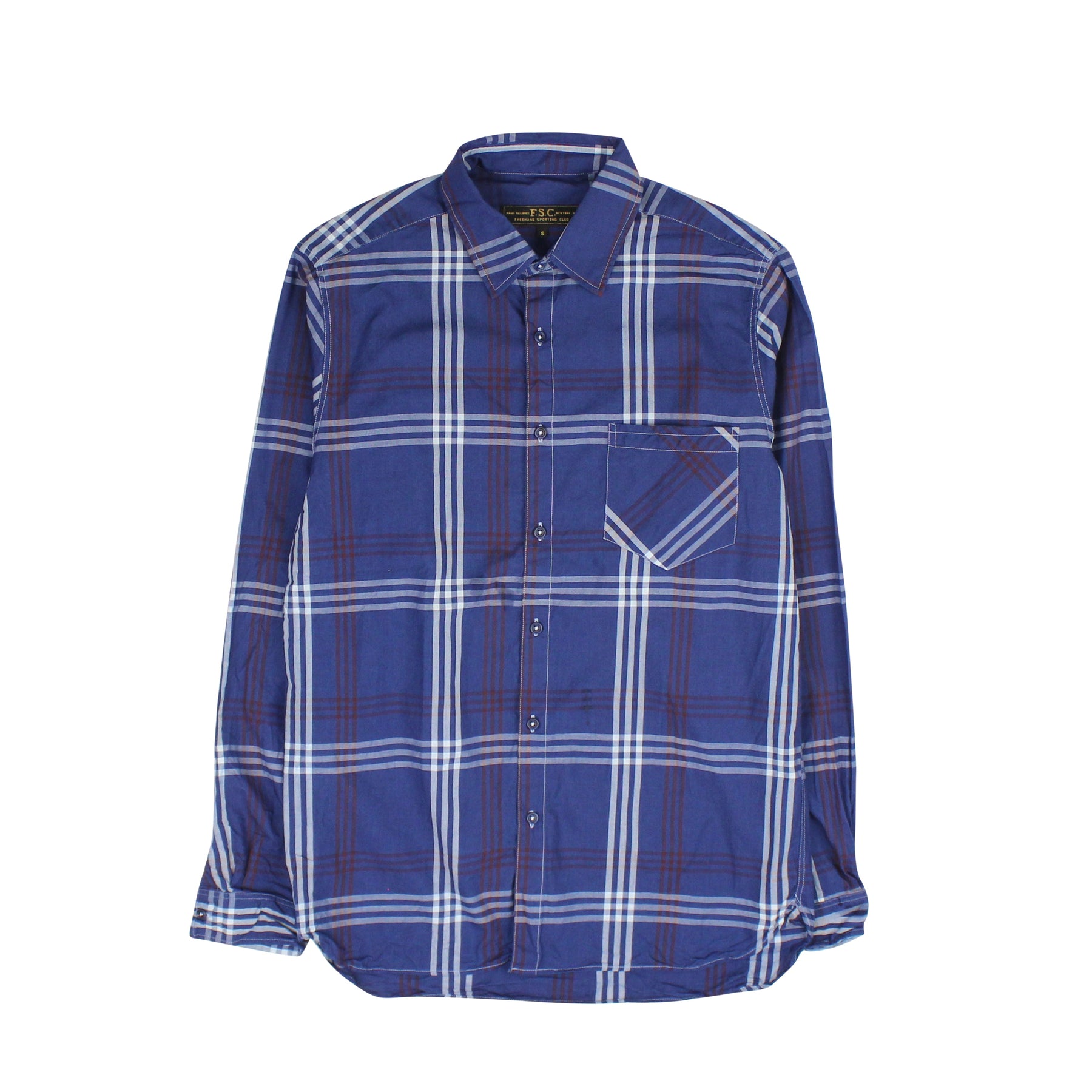 Dark Blue Checkered Shirt