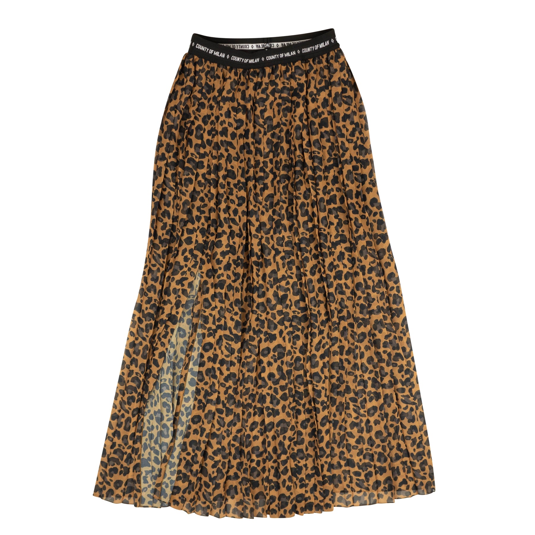Marcelo Burlon Leopard Graphic Print Skirt - Brown 7712862863420