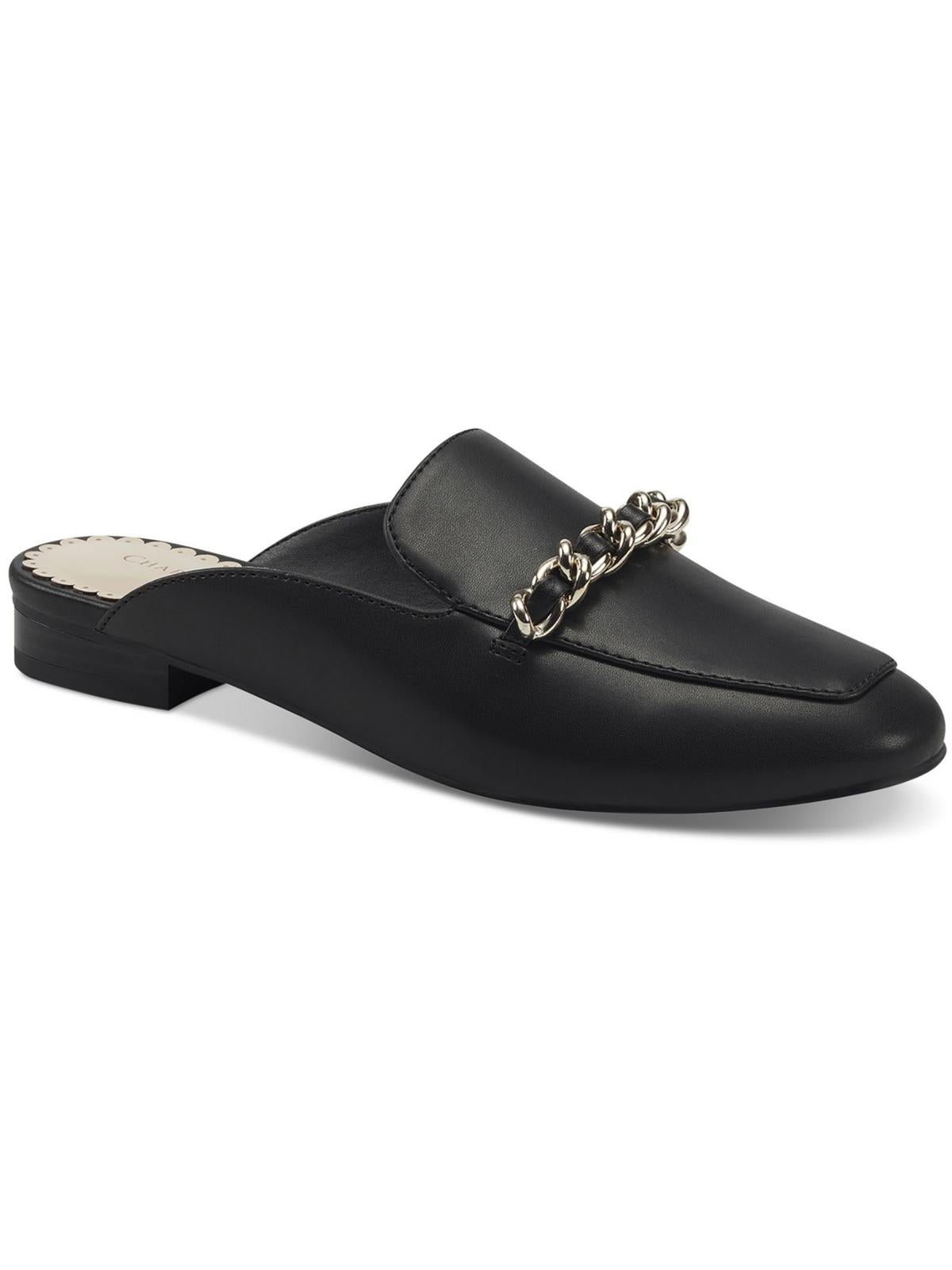 karip Womens Faux Leather Chain Mules 7766680895548