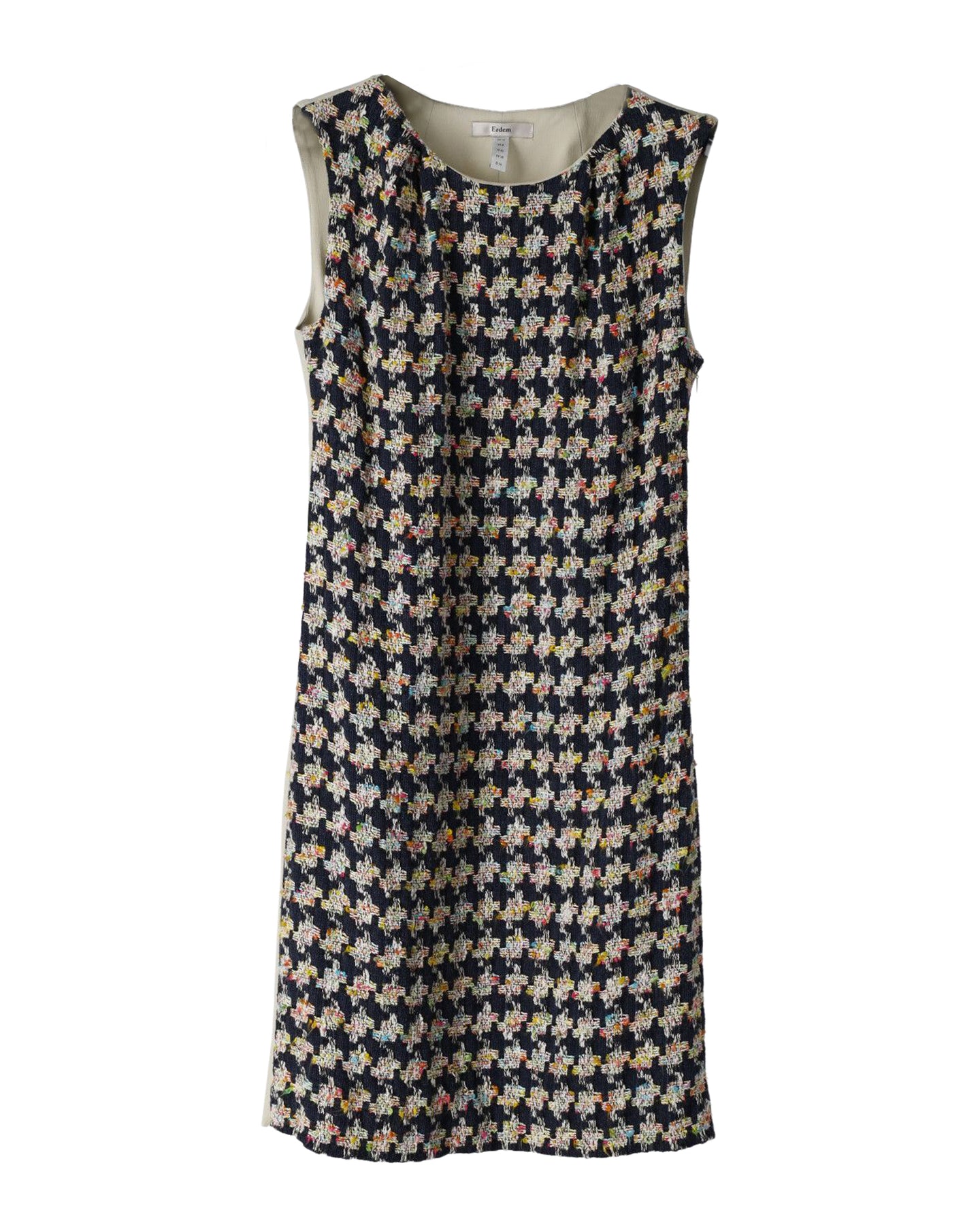 Erdem Sleeveless Tweed Sheath Dress in Multicolor Polyester 7748749951036