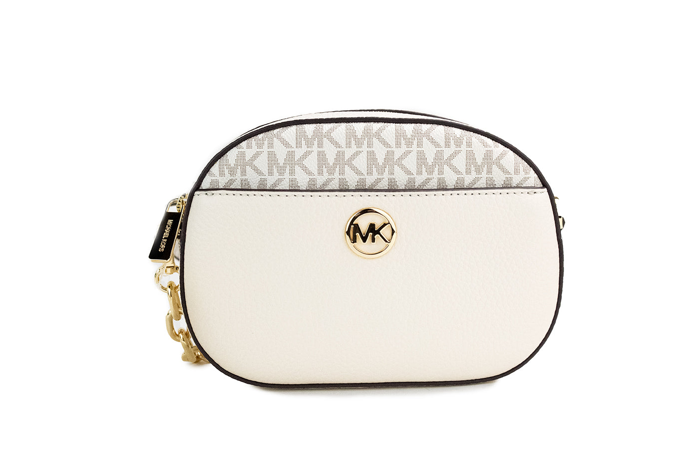 Michael Kors Jet Set Glam  Leather Oval Crossbody Bag Women's Purse