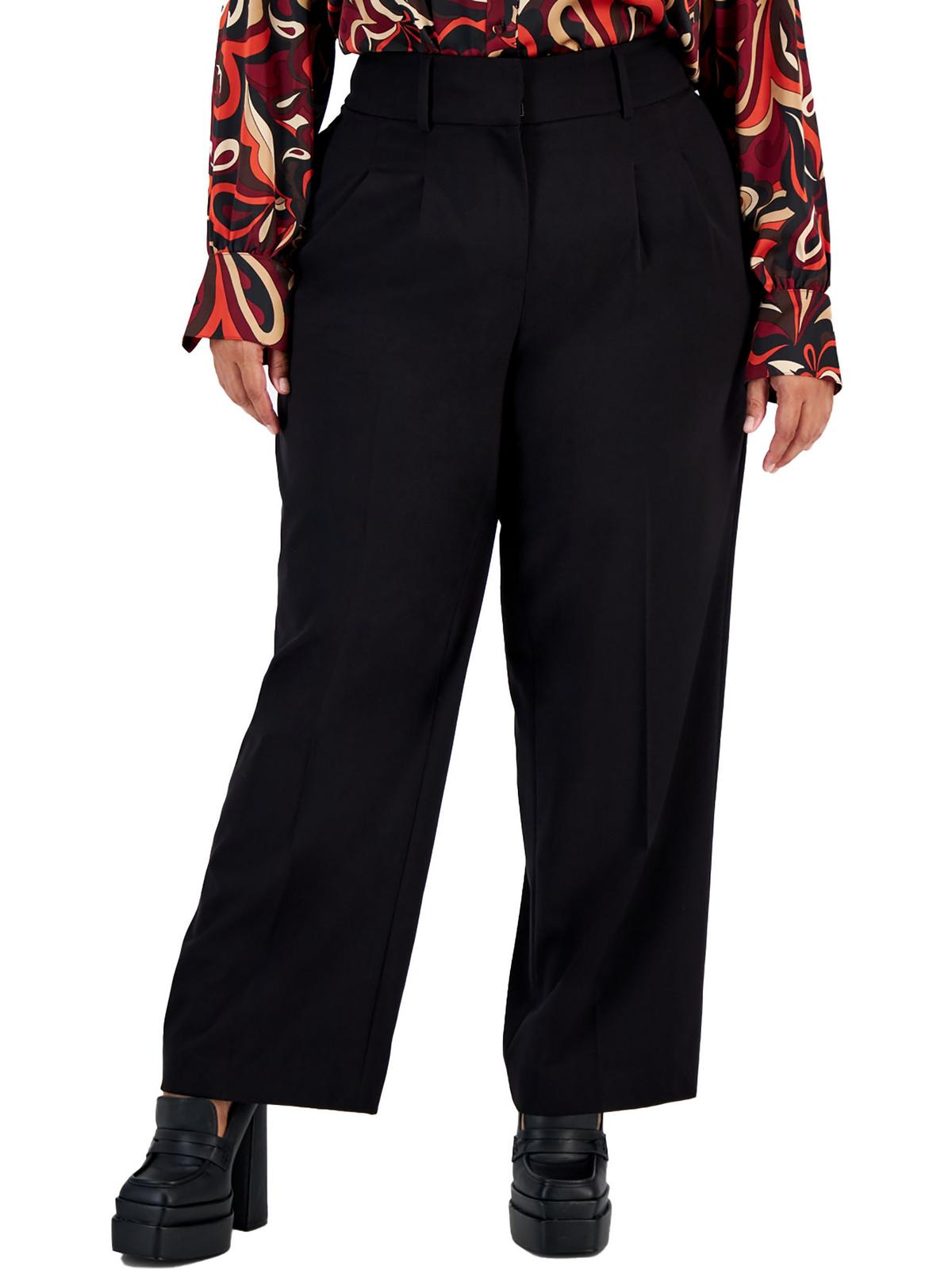 Plus Womens Mid Rise Office Dress Pants 7803875622972