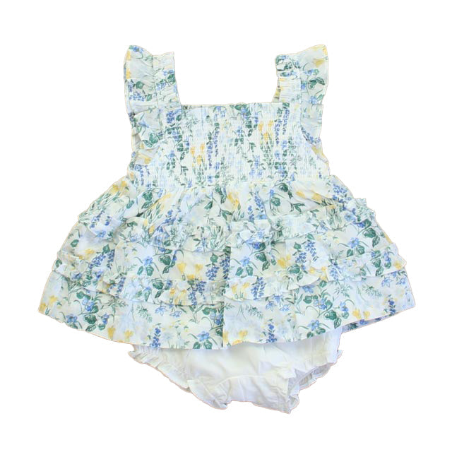 Janie and Jack Girls Blue | Yellow Floral Apparel Sets 7805836623932