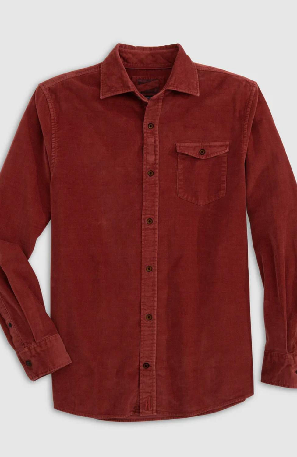 Kodiak Hangin' Out Corduroy Shirt In Malibu Red