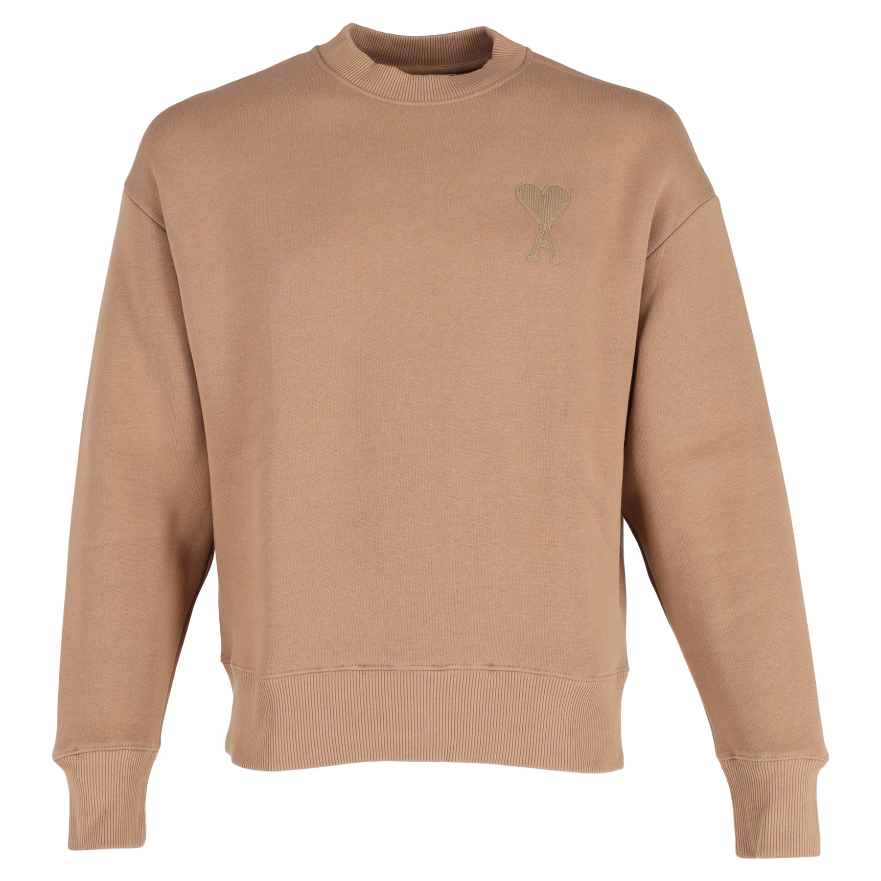 AMI Ami de Coeur Crewneck Sweatshirt in Brown Cotton 7748700504124