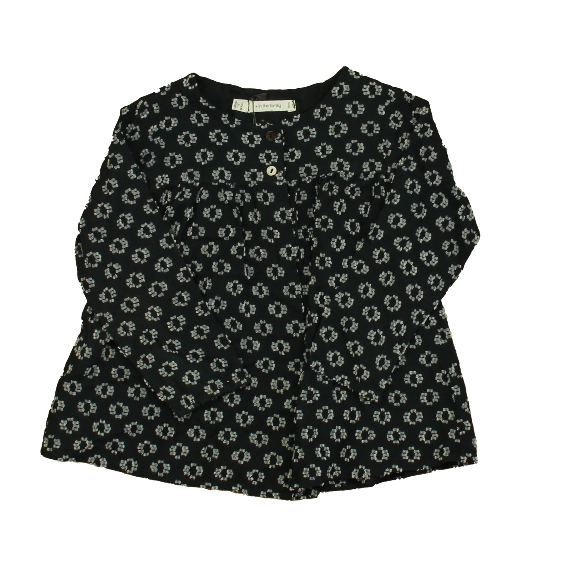 1 + In the Family Girls Black | Ivory Blouse 7805850779708