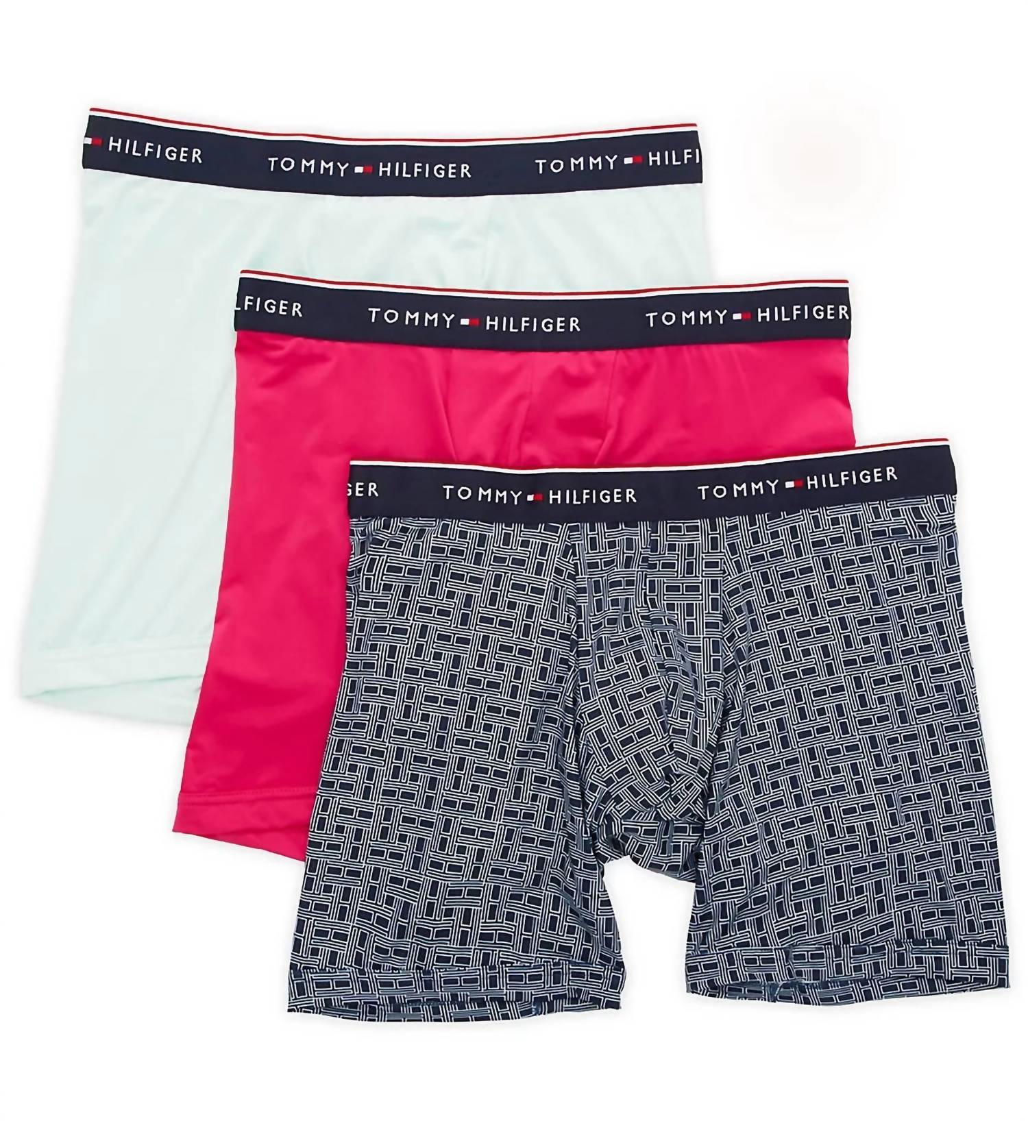 Men's 3-Pack Microfiber Boxer Brief In Hot Pink/blue/light Green