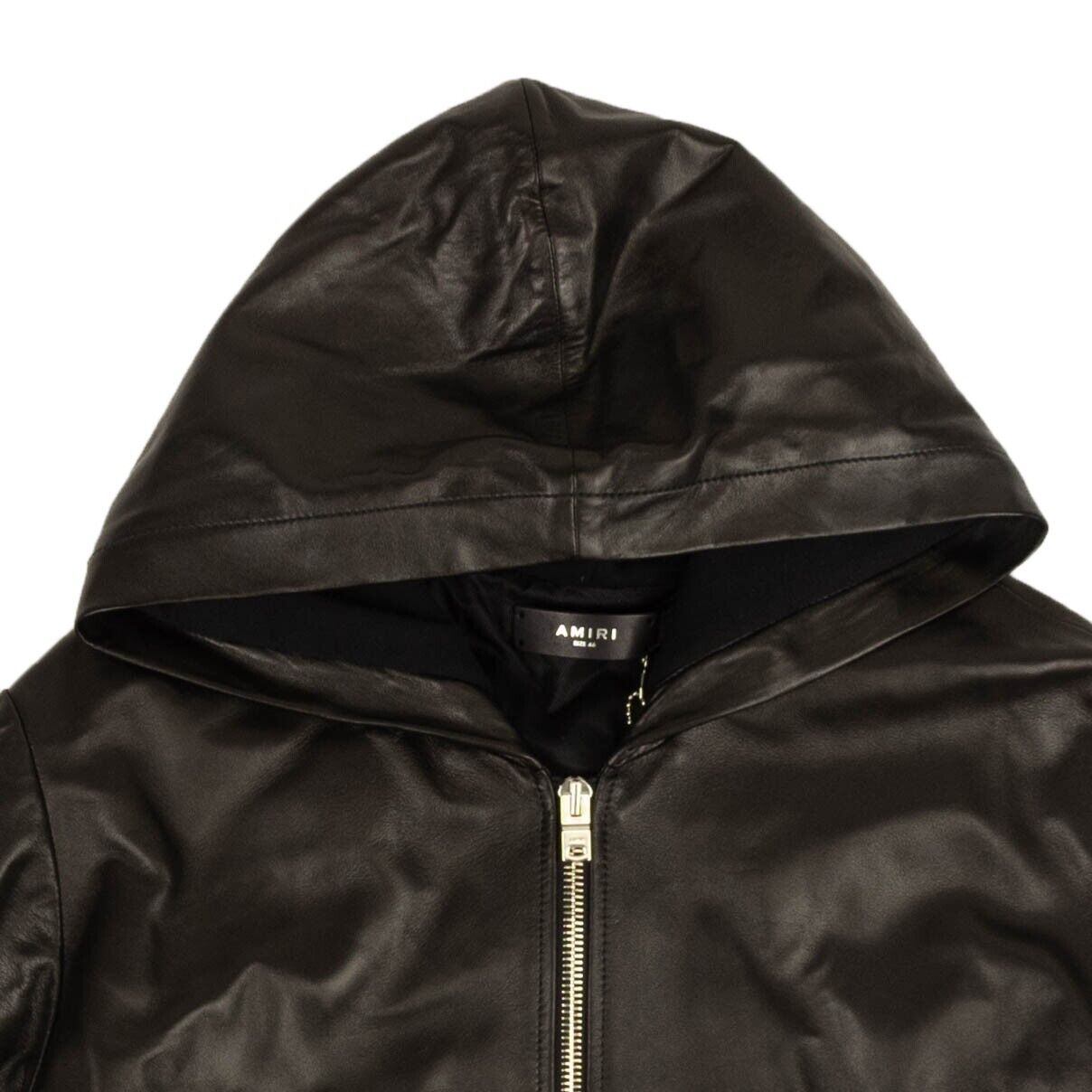 Black Leather Hoodie