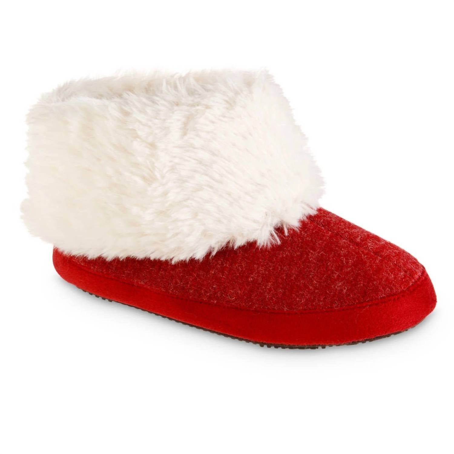 Women's Heather Knit Marisol Boot Eco Comfort Slipper In Chili 7733681946684