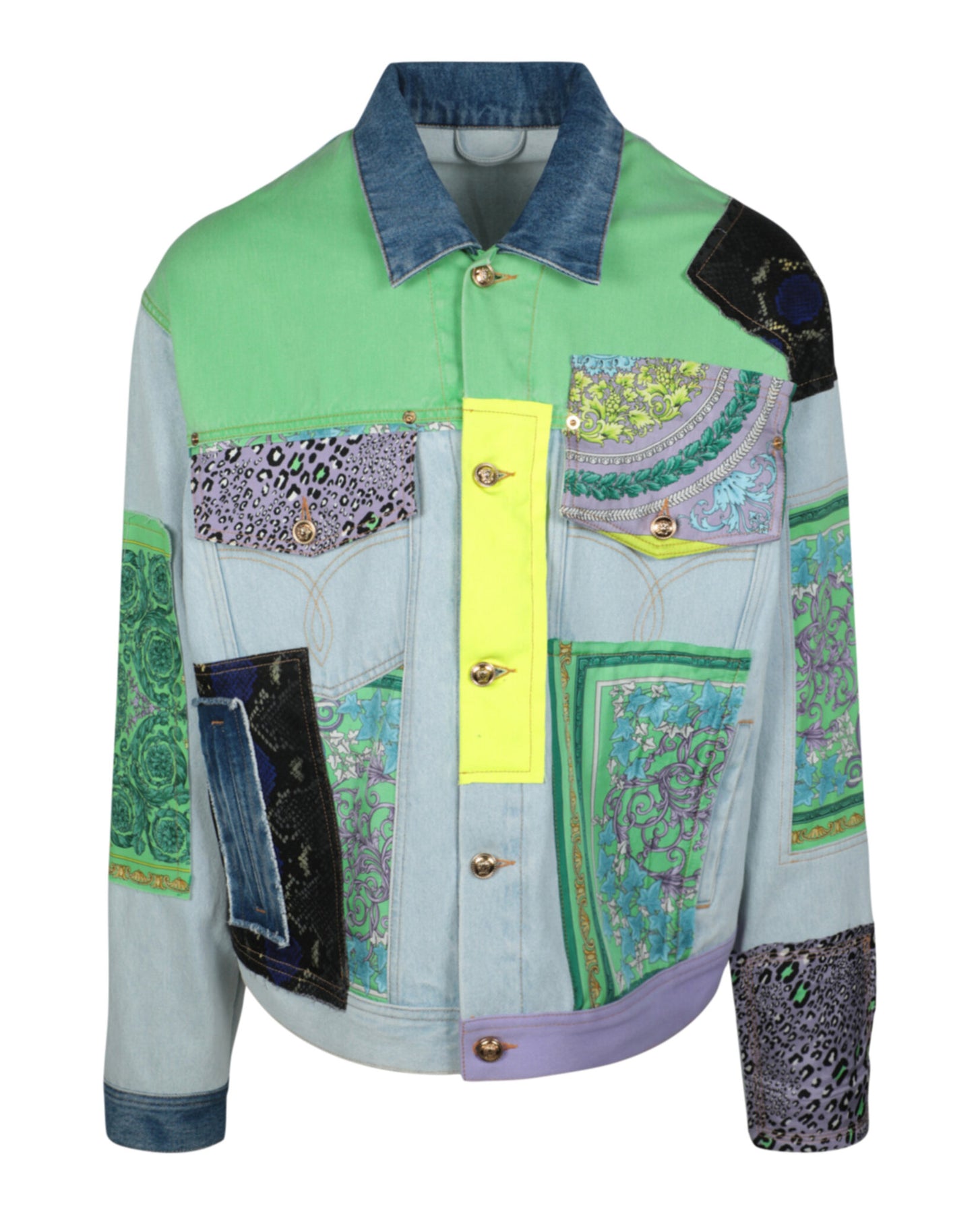 Barocco Patchwork Denim Jacket 7670732619836