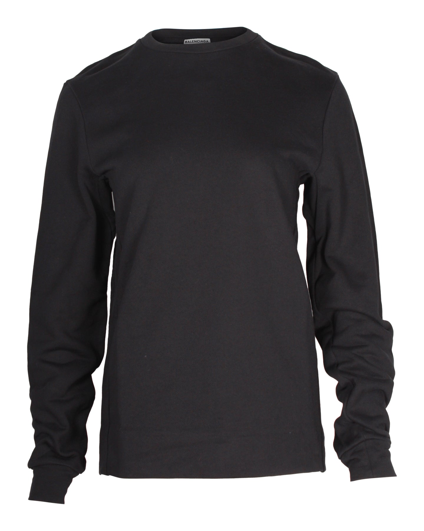 Balenciaga Logo-Back Sweatshirt in Black Cotton 7705712558140