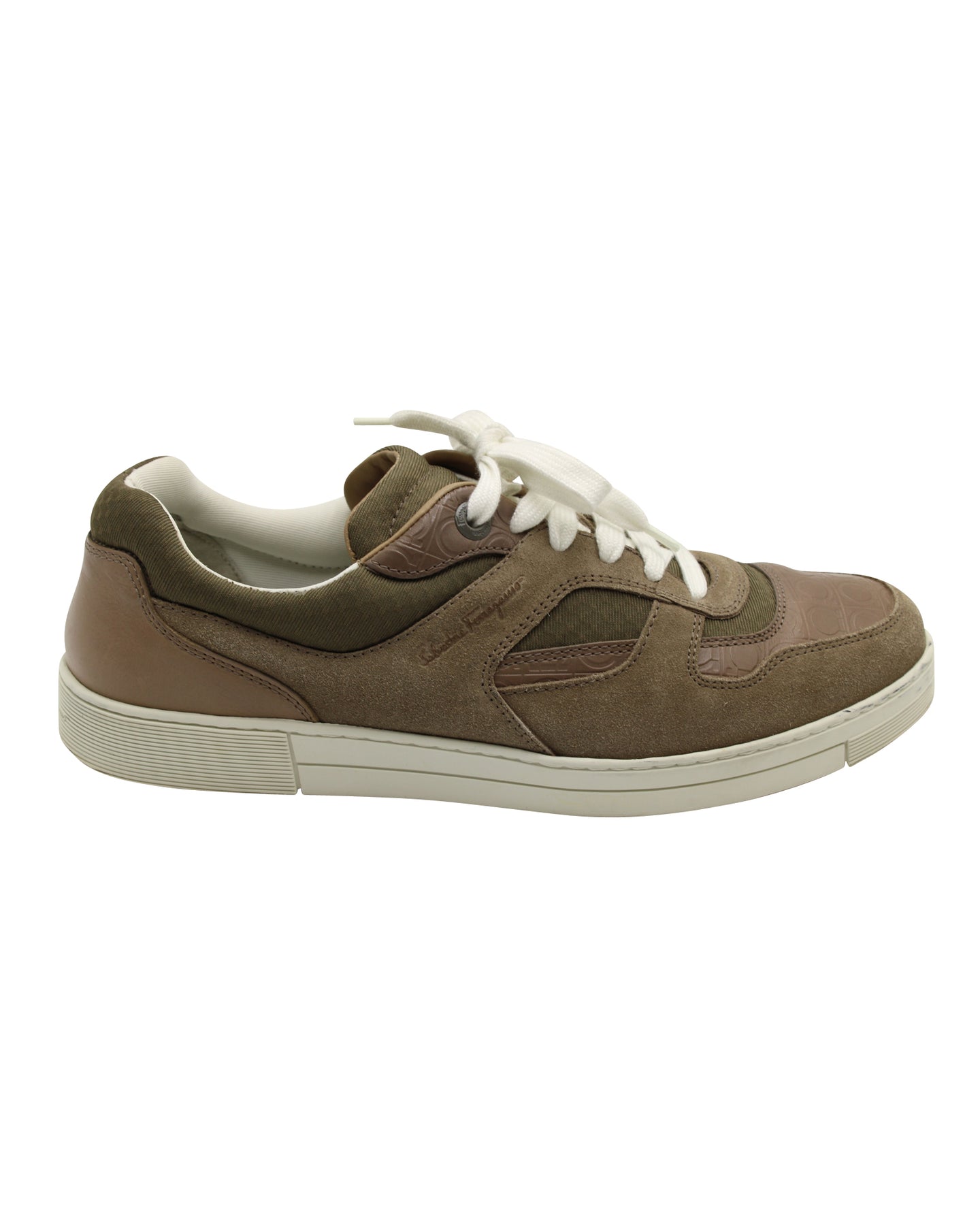 Salvatore Ferragamo Two-Toned Sneakers in Brown Suede 7703685660732