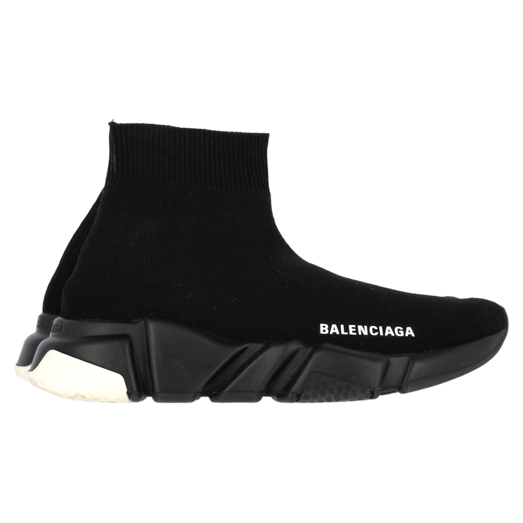 Balenciaga Speed Trainer Shoes in Black Polyester 7833142657084