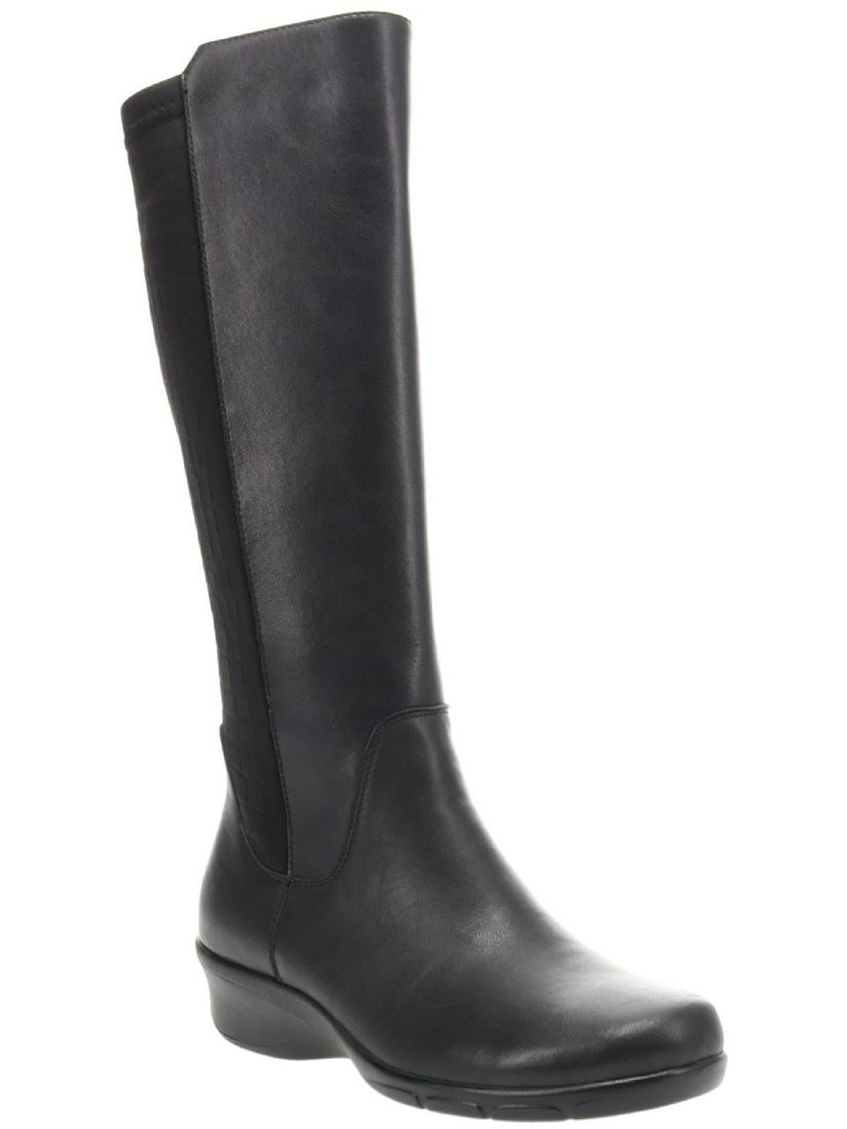 West Womens Leather Embossed Knee-High Boots