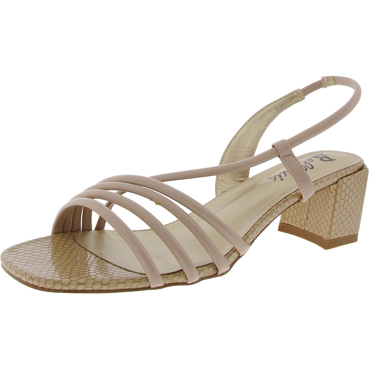 Fling Snake Print Leather Slingback Sandals