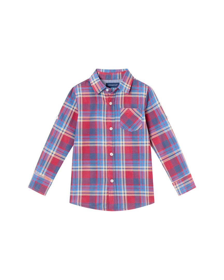 Andy & Evan Plaid Two-Faced Button-Down Shirt