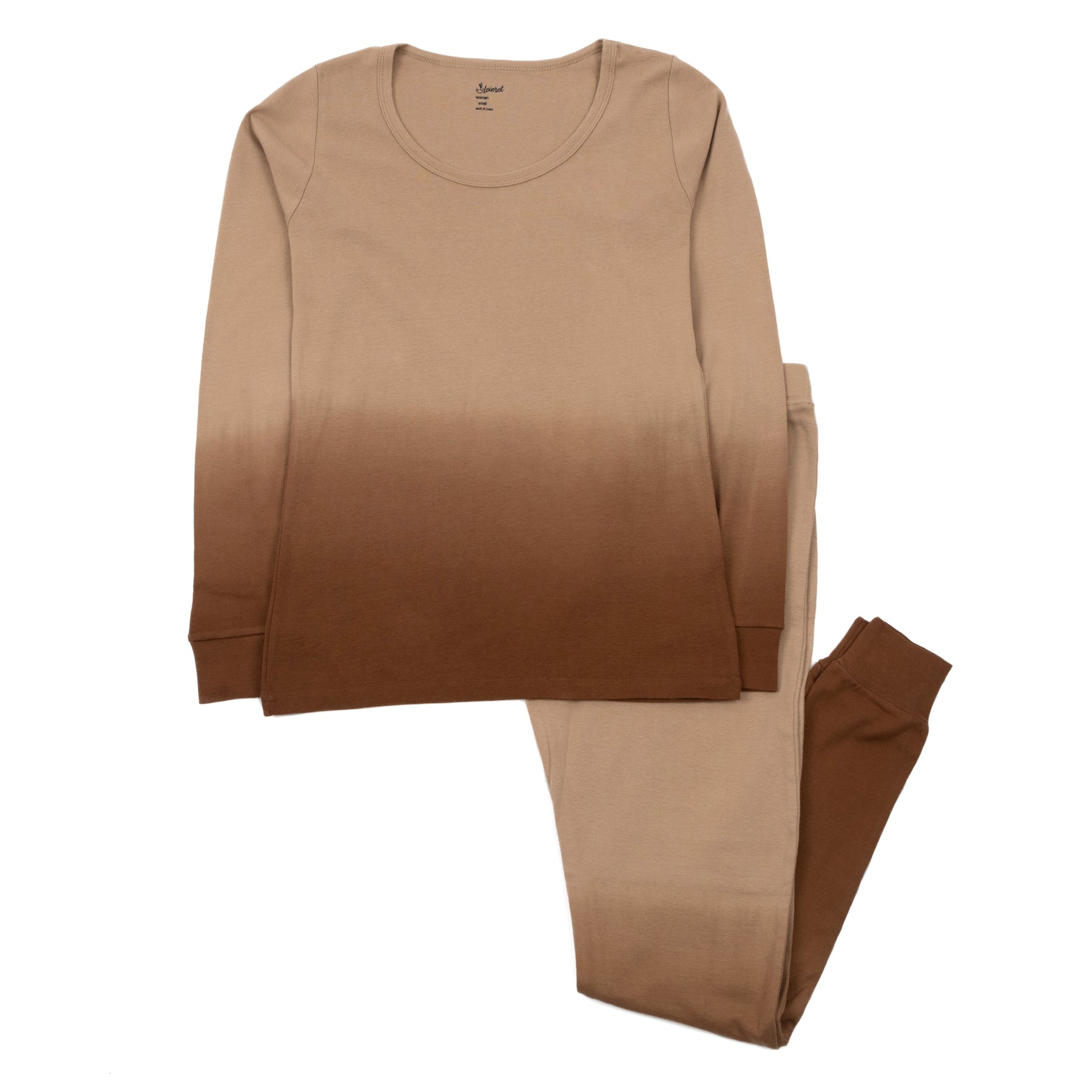 Womens Two Piece Cotton Pajamas Tie Dye