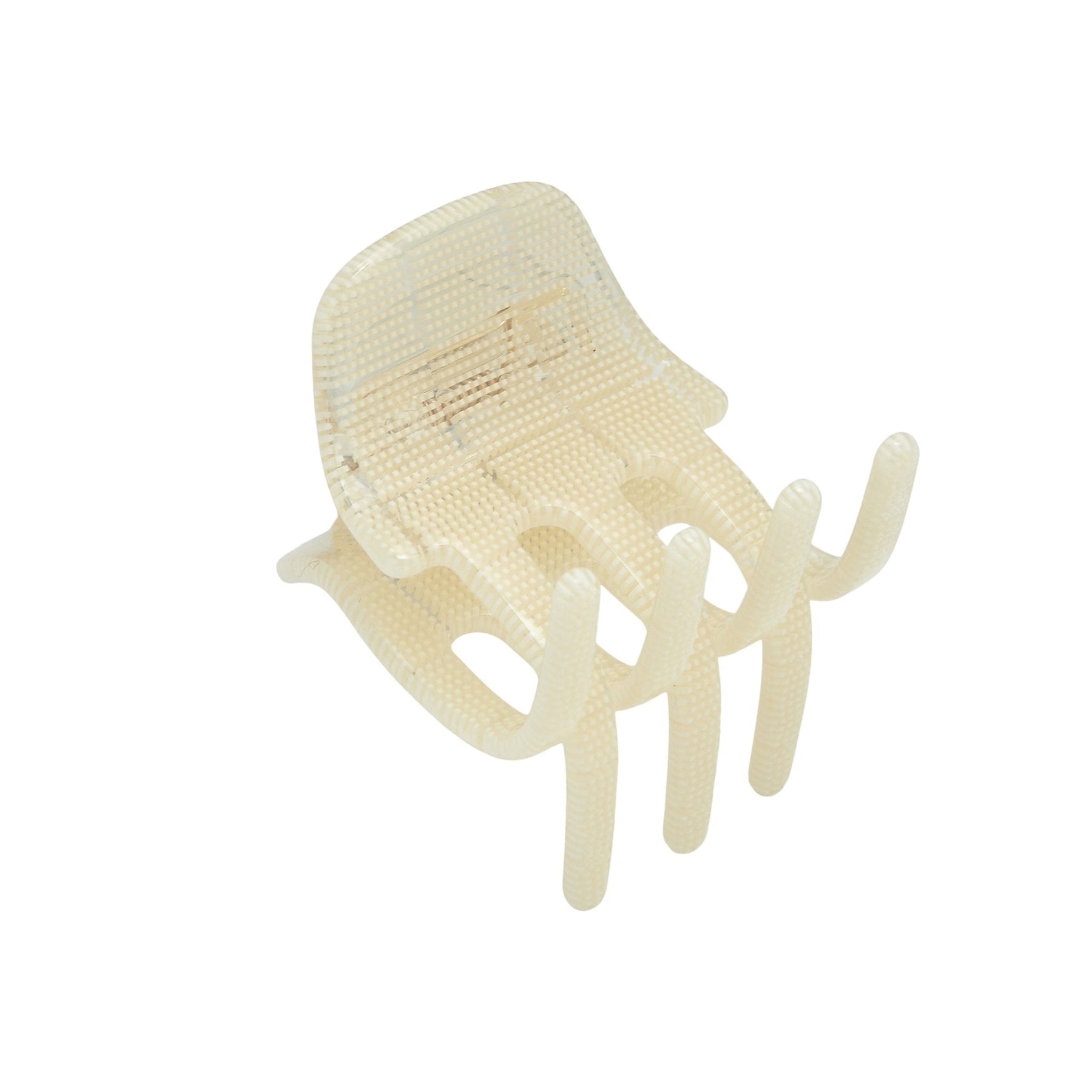 Mini Claw in Cream Dot Checker