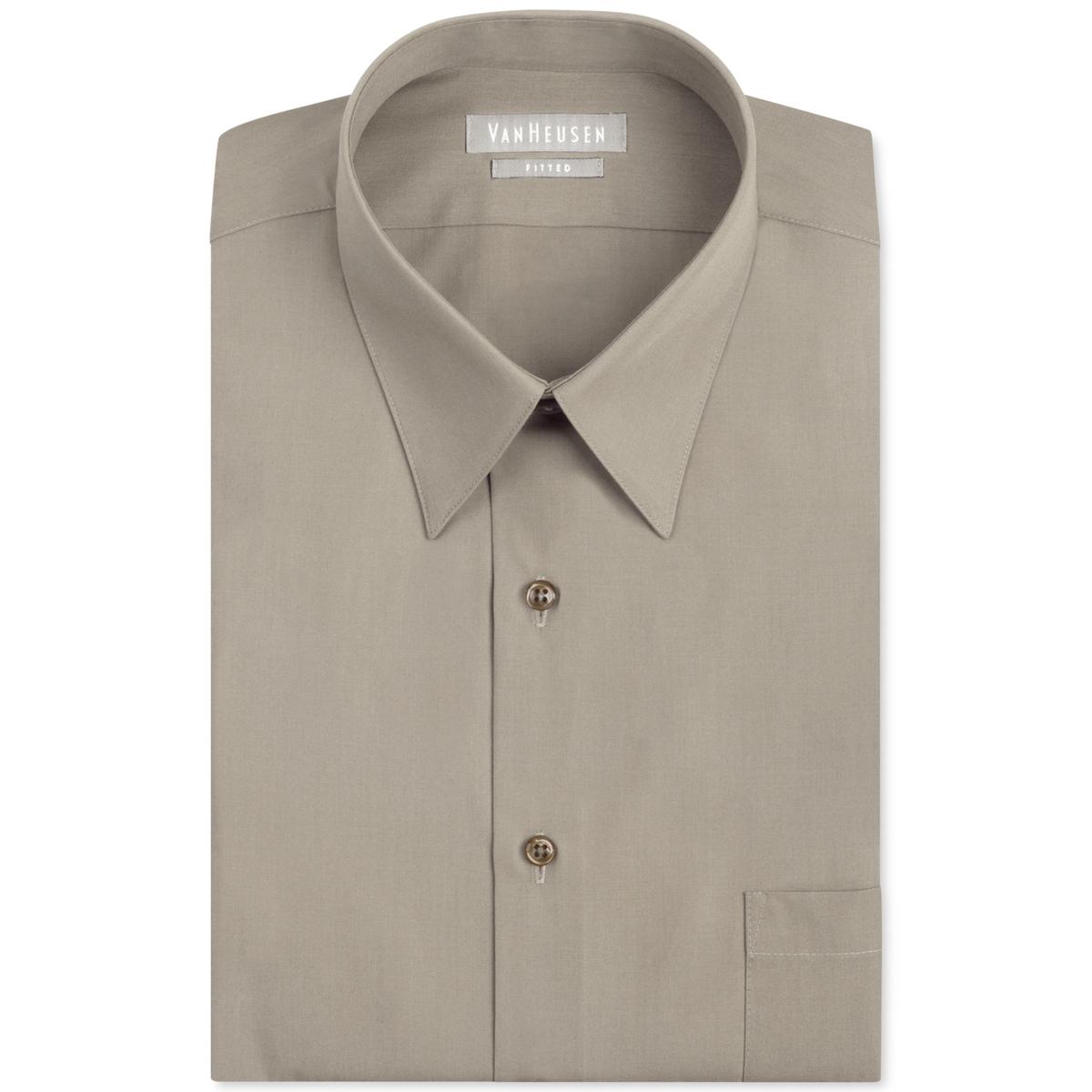 Fitted Spread Collar Dress Shirt