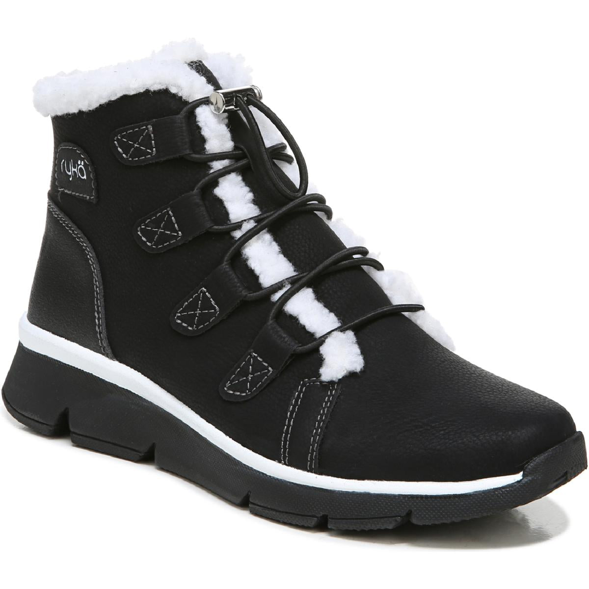 Chill Out Faux Leather Faux Fur Hiking Boots