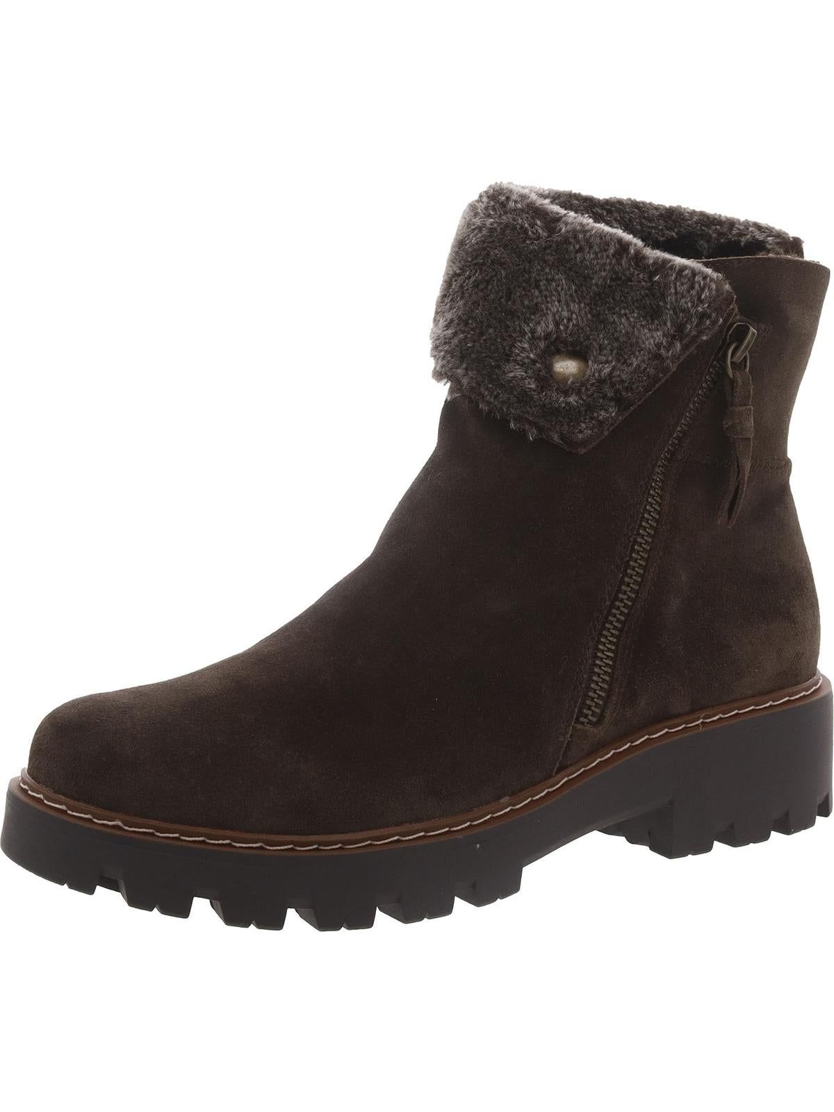 WYOMING Womens Leather Lugged Sole Winter & Snow Boots