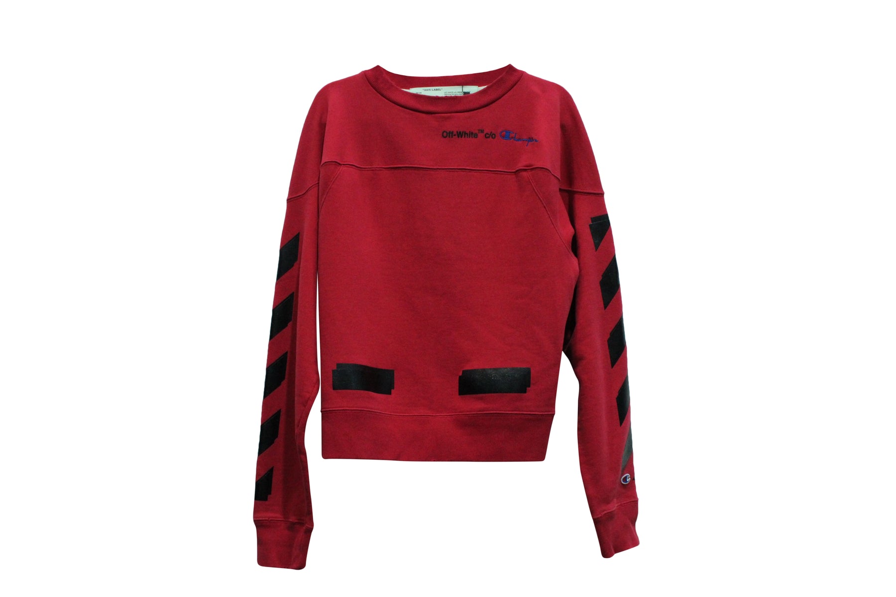 Off-White X Champion Sweatshirt in Red Cotton 7833691324476