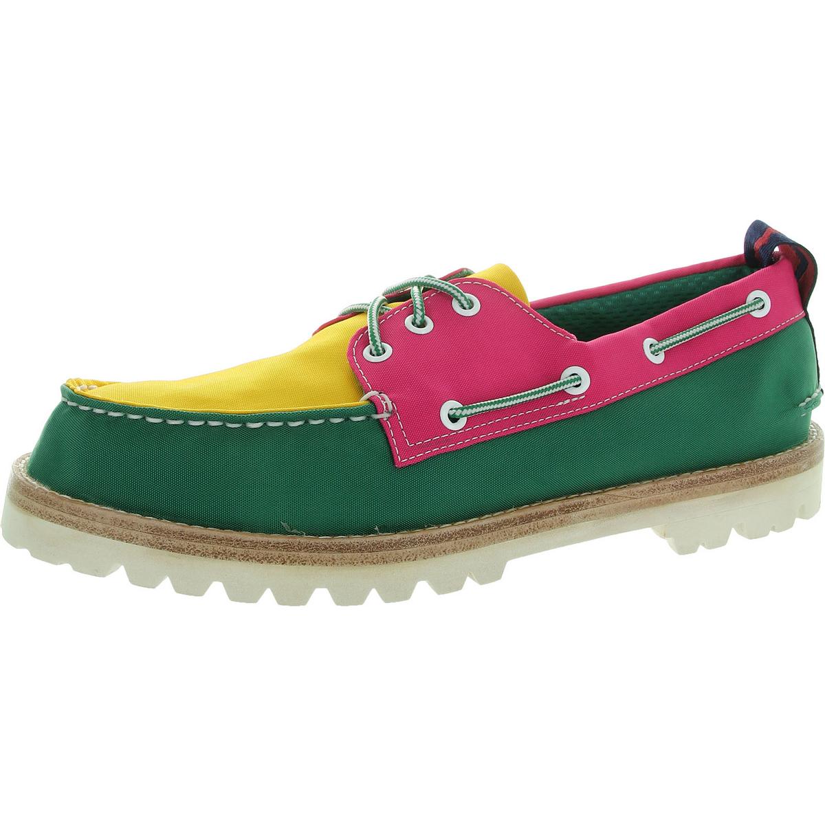 A/O Lug Nylon Mixed Media Nylon Boat Shoes