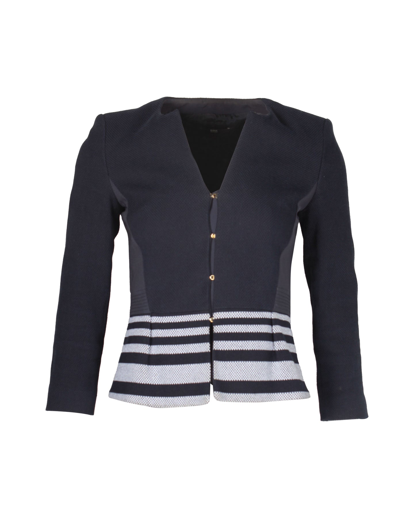 Boss Hugo Boss Jeisina Blazer in Navy Blue Cotton 7748733698108