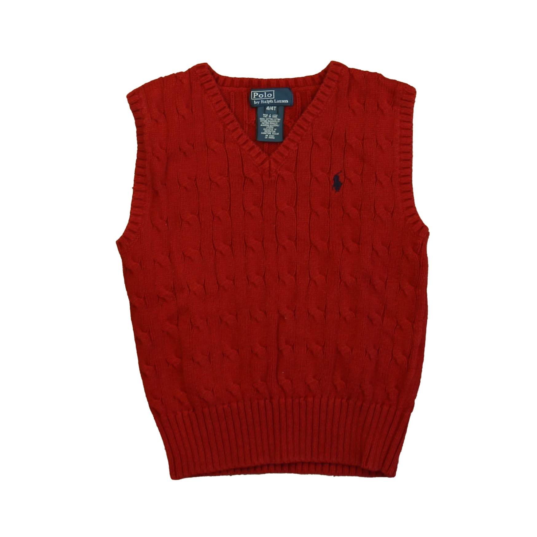Ralph Lauren Boys Red Sweater Vest 7805980966972